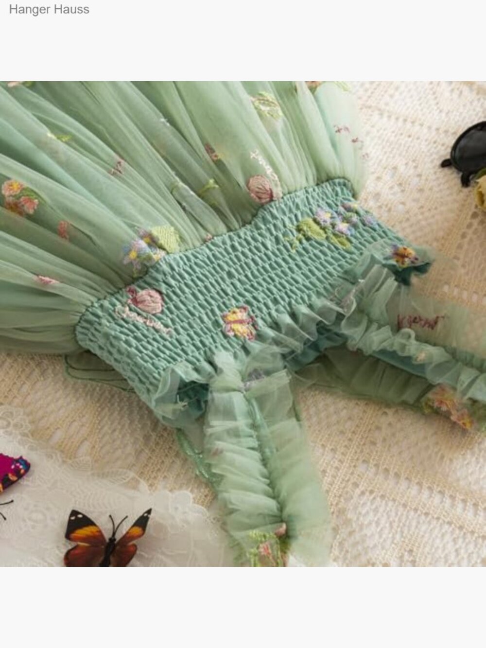 Toddler Girl Tulle Dress with Butterfly Wings Casual - Picture 2 of 7